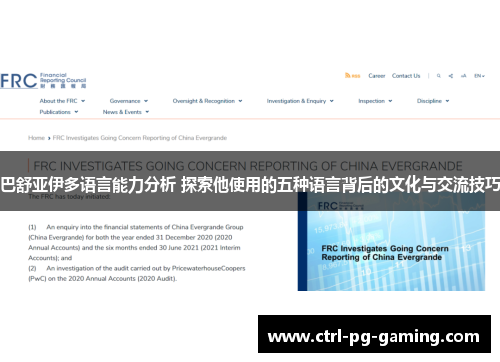 巴舒亚伊多语言能力分析 探索他使用的五种语言背后的文化与交流技巧 巴舒亚伊多语言能力分析 探索他使用的五种语言背后的文化与交流技巧