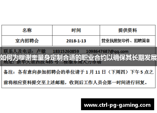 如何为穆谢奎量身定制合适的职业合约以确保其长期发展